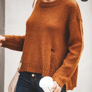 Distressed Knit Sweater